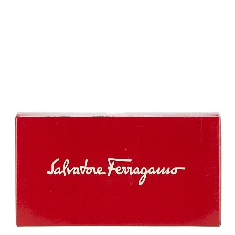 サルヴァトーレフェラガモ ヴァラ 長財布 ブラウン レザー レディース Salvatore Ferragamo 【中古】