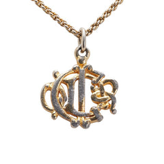 クリスチャンディオール ロゴ ネックレス ゴールド メッキ レディース Christian Dior 【中古】