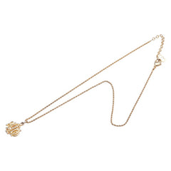 クリスチャンディオール ロゴ ネックレス ゴールド メッキ レディース Christian Dior 【中古】