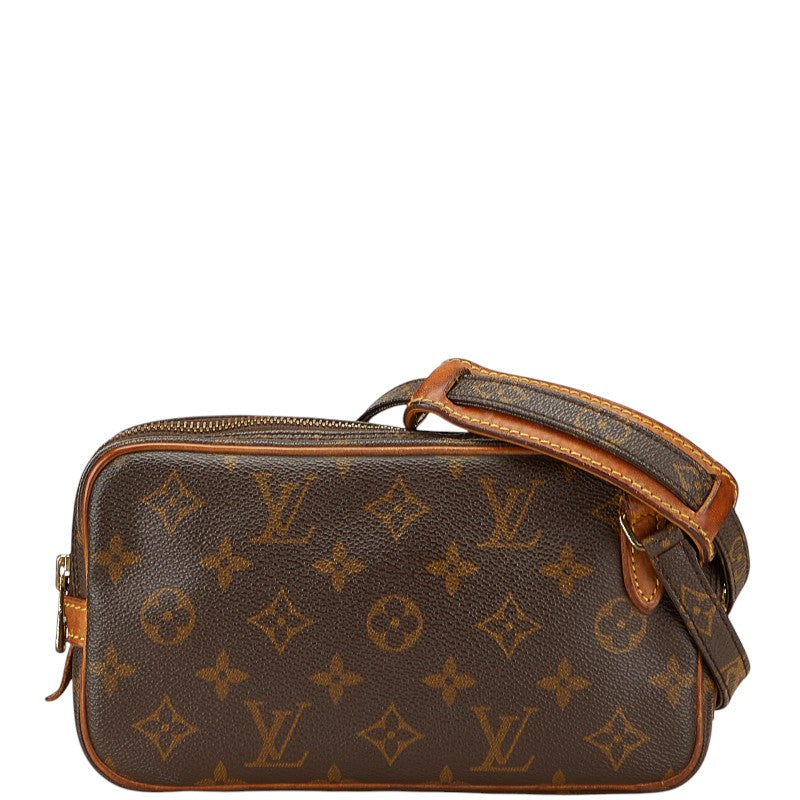 ルイ ヴィトン モノグラム ポシェット マルリーバンドリエール ショルダーバッグ M51828 ブラウン PVC レザー レディース LOUIS VUITTON 【中古】