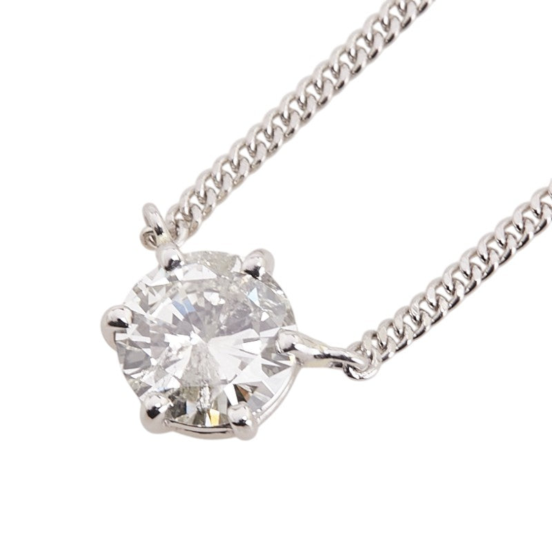 Pt850 プラチナ ダイヤ1.12ct ネックレス レディース 【中古】