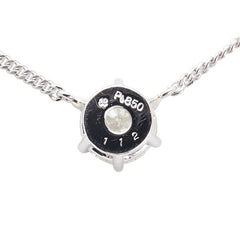 Pt850 プラチナ ダイヤ1.12ct ネックレス レディース 【中古】