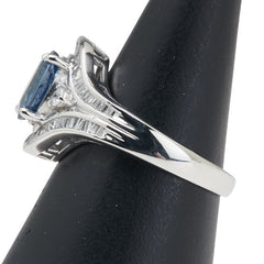 Pt900 プラチナ サファイア1.85ct ダイヤ0.62ct リング 指輪 レディース 13号 【中古】