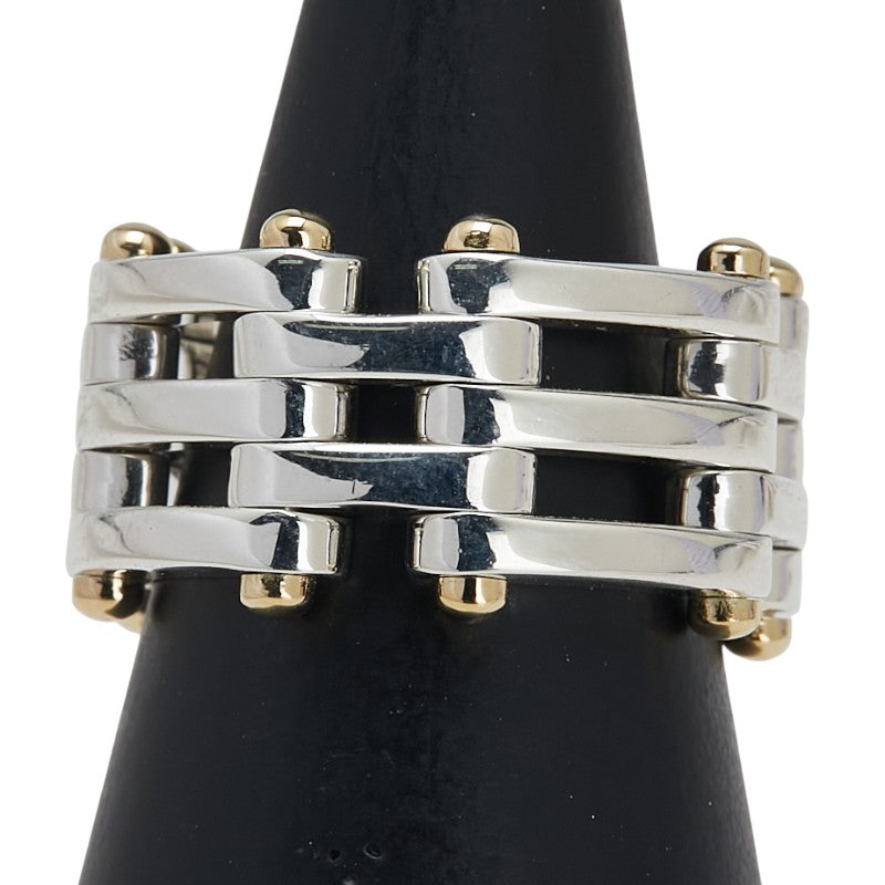 ティファニー シルバー ゴールド SV925 シルバー K18YG イエローゴールド ゲート リング 指輪 レディース TIFFANY&Co. 10号 【中古】