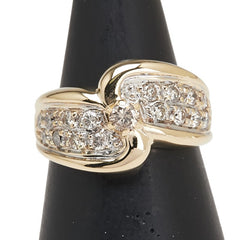 K18YG イエローゴールド ダイヤ0.71ct リング 指輪 レディース 10号 【中古】