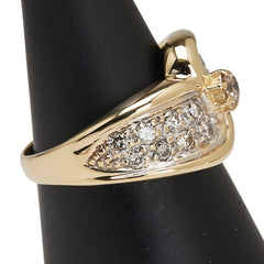 K18YG イエローゴールド ダイヤ0.71ct リング 指輪 レディース 10号 【中古】