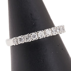 Pt900 プラチナ ダイヤ1.00ct エタニティ リング 指輪 レディース 15号 【中古】