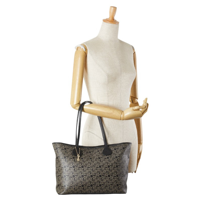 セリーヌ サルキー トートバッグ ブラック PVC レザー レディース CELINE 【中古】