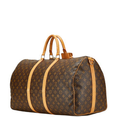 ルイ ヴィトン モノグラム キーポル バンドリエール55 ボストンバッグ ショルダーバッグ 2WAY M41414 ブラウン PVC レザー レディース LOUIS VUITTON 【中古】