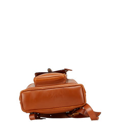 グッチ バンブー リュック バックパック 003 1705 0030 ブラウン レザー レディース GUCCI 【中古】