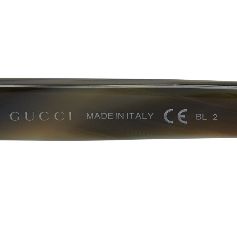 グッチ サングラス GG1028 カーキグリーン ブラウン プラスチック メンズ GUCCI 【中古】