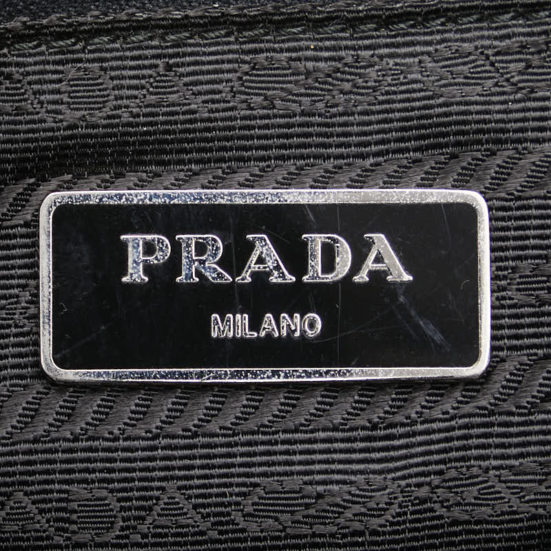 プラダ 三角ロゴプレート ビジネスバッグ ショルダーバッグ 2WAY ブラック サフィアーノ レザー レディース PRADA 【中古】