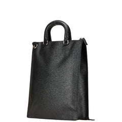 プラダ 三角ロゴプレート ビジネスバッグ ショルダーバッグ 2WAY ブラック サフィアーノ レザー レディース PRADA 【中古】