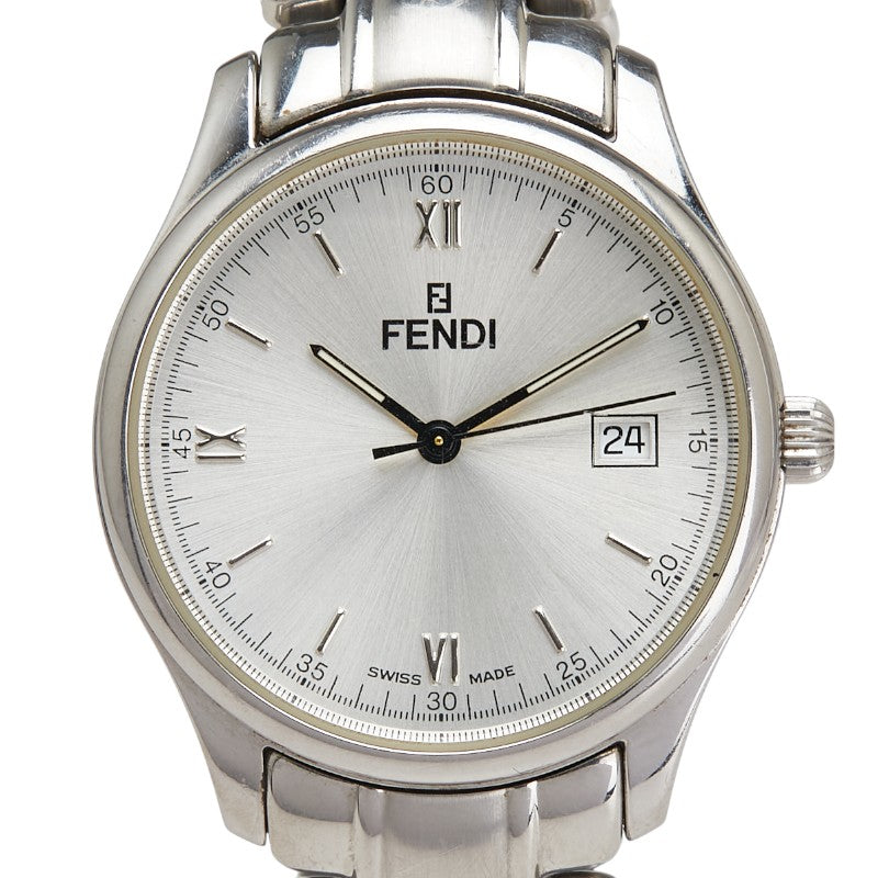 フェンディ 腕時計 210G クオーツ シルバー文字盤 ステンレススチール メンズ FENDI 【中古】