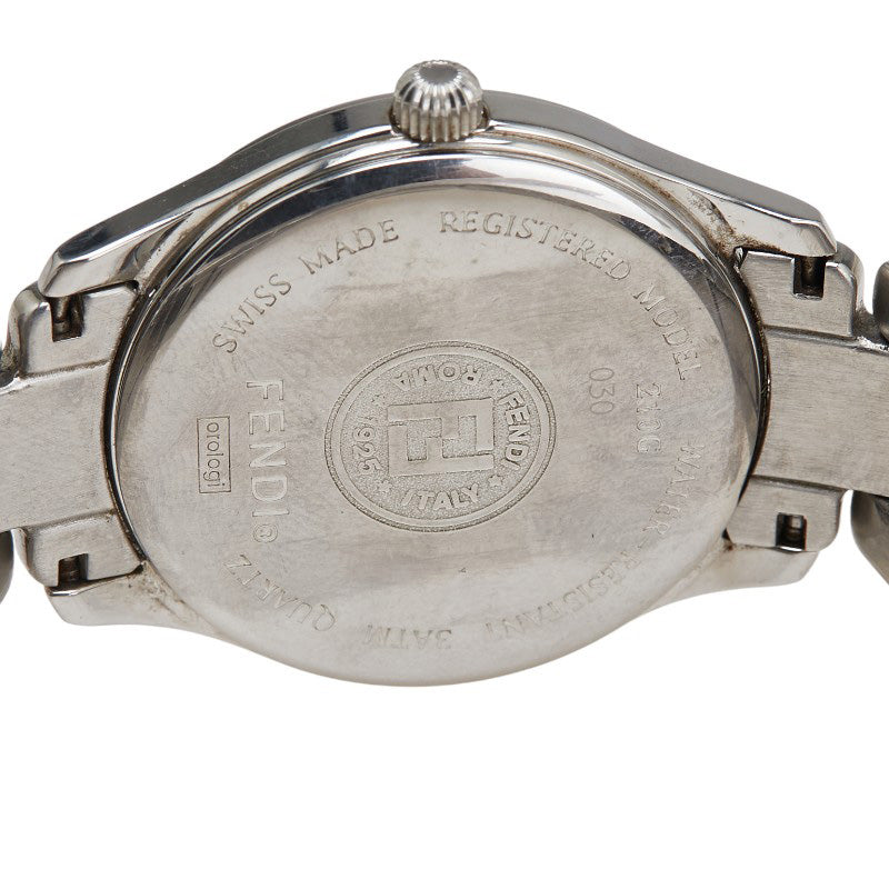 フェンディ 腕時計 210G クオーツ シルバー文字盤 ステンレススチール メンズ FENDI 【中古】
