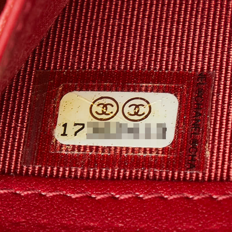 シャネル マトラッセ ココマーク 長財布 A50096 レッド キャビアスキン レディース CHANEL 【中古】
