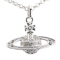 ヴィヴィアンウエストウッド ペンダント ラインストーン ネックレス シルバー メタル レディース Vivienne Westwood 【中古】