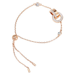 スワロフスキー ローズゴールド メッキ クリスタル Dextera インターロッキングループ ブレスレット レディース SWAROVSKI 【中古】