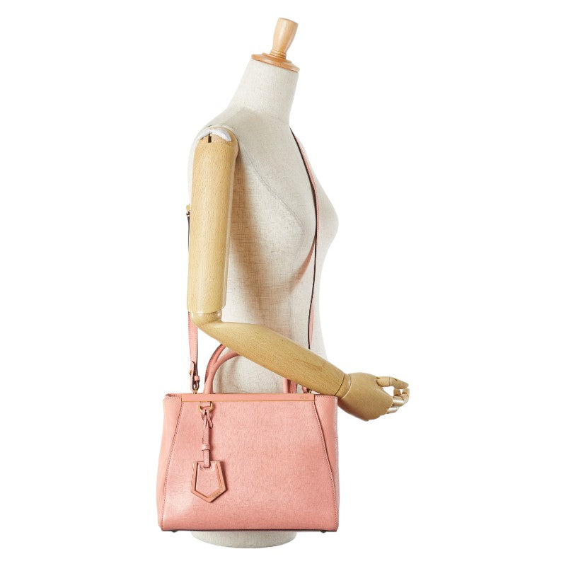 フェンディ プチ トゥージュール ハンドバッグ ショルダーバッグ 2WAY ピンク レザー レディース FENDI 【中古】