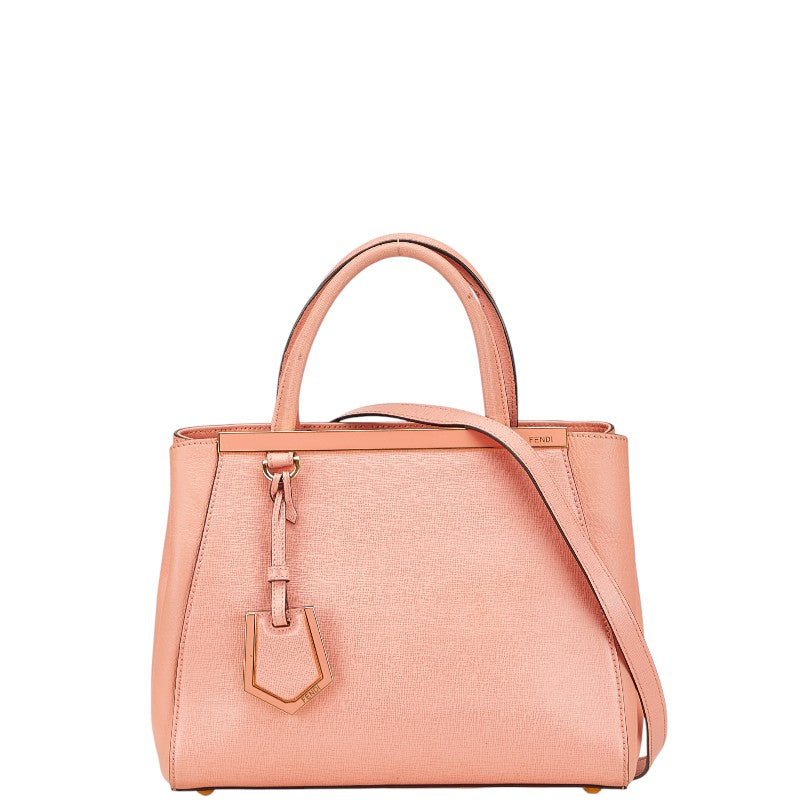 フェンディ プチ トゥージュール ハンドバッグ ショルダーバッグ 2WAY ピンク レザー レディース FENDI 【中古】