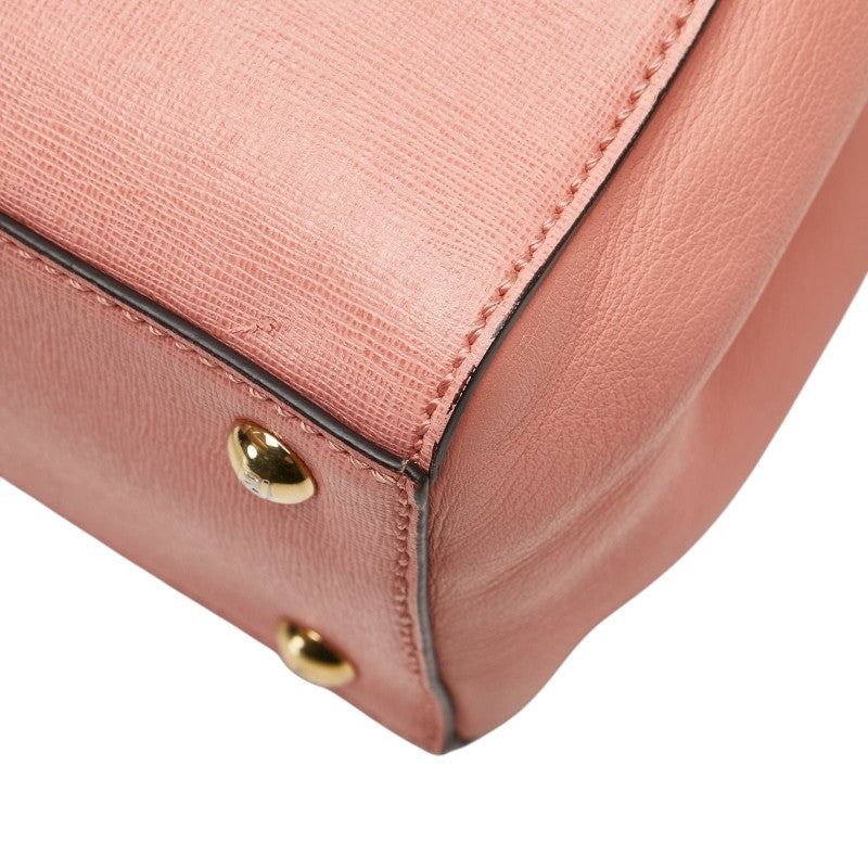 フェンディ プチ トゥージュール ハンドバッグ ショルダーバッグ 2WAY ピンク レザー レディース FENDI 【中古】