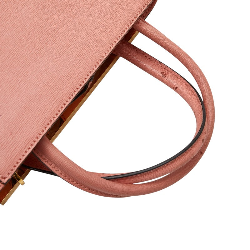 フェンディ プチ トゥージュール ハンドバッグ ショルダーバッグ 2WAY ピンク レザー レディース FENDI 【中古】