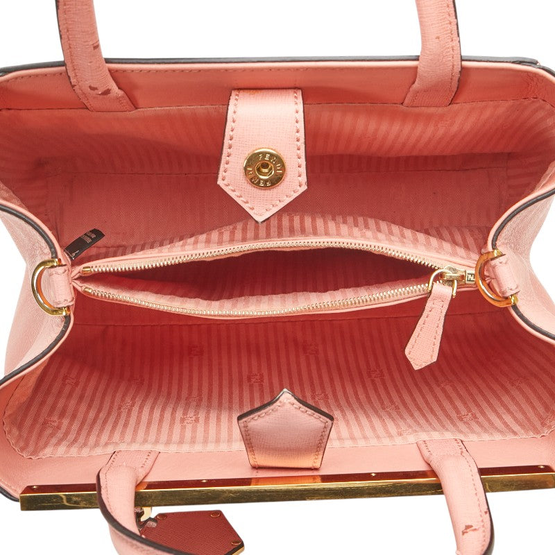 フェンディ プチ トゥージュール ハンドバッグ ショルダーバッグ 2WAY ピンク レザー レディース FENDI 【中古】