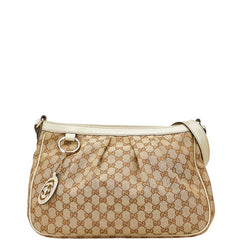 グッチ GGキャンバス スーキー 斜め掛け ショルダーバッグ 296834 ベージュ ゴールド キャンバス レザー レディース GUCCI 【中古】