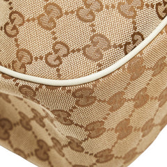 グッチ GGキャンバス スーキー 斜め掛け ショルダーバッグ 296834 ベージュ ゴールド キャンバス レザー レディース GUCCI 【中古】