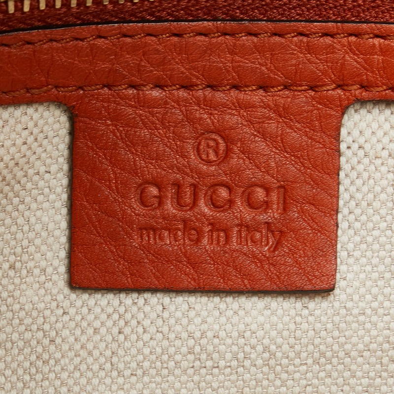 グッチ シェリーライン ミニボストンバッグ ショルダーバッグ 2WAY 269876 オレンジ パープル キャンバス レザー レディース GUCCI 【中古】