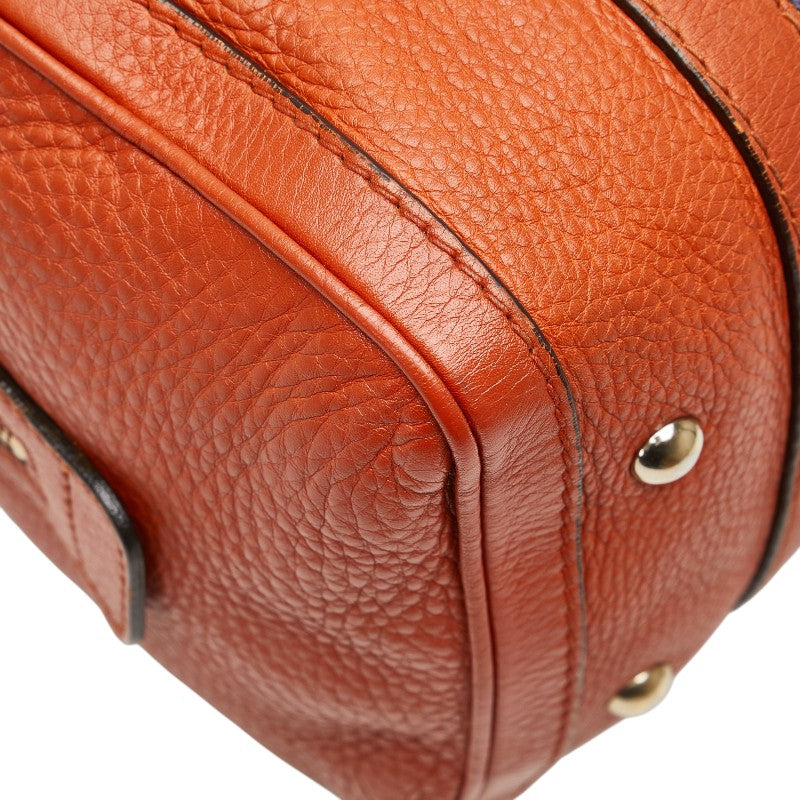 グッチ シェリーライン ミニボストンバッグ ショルダーバッグ 2WAY 269876 オレンジ パープル キャンバス レザー レディース GUCCI 【中古】