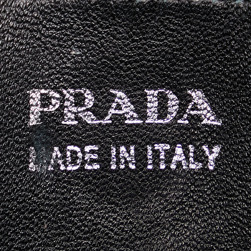 プラダ ハンドバッグ ワインレッド ブラック レザー レディース PRADA 【中古】