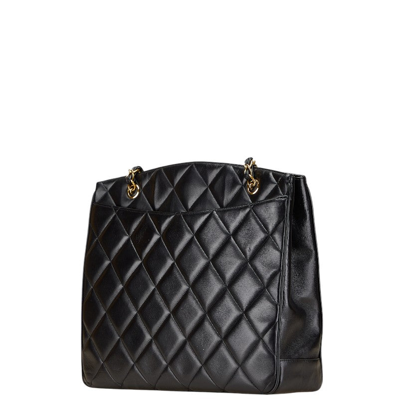 シャネル マトラッセ ココマーク チェーン ショルダーバッグ トートバッグ ブラック ラムスキン レディース CHANEL 【中古】