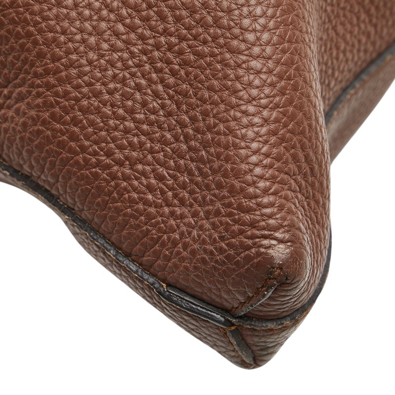 グッチ バンブー トートバッグ ショルダーバッグ 2WAY 358217 ブラウン ブラック レザー レディース GUCCI 【中古】