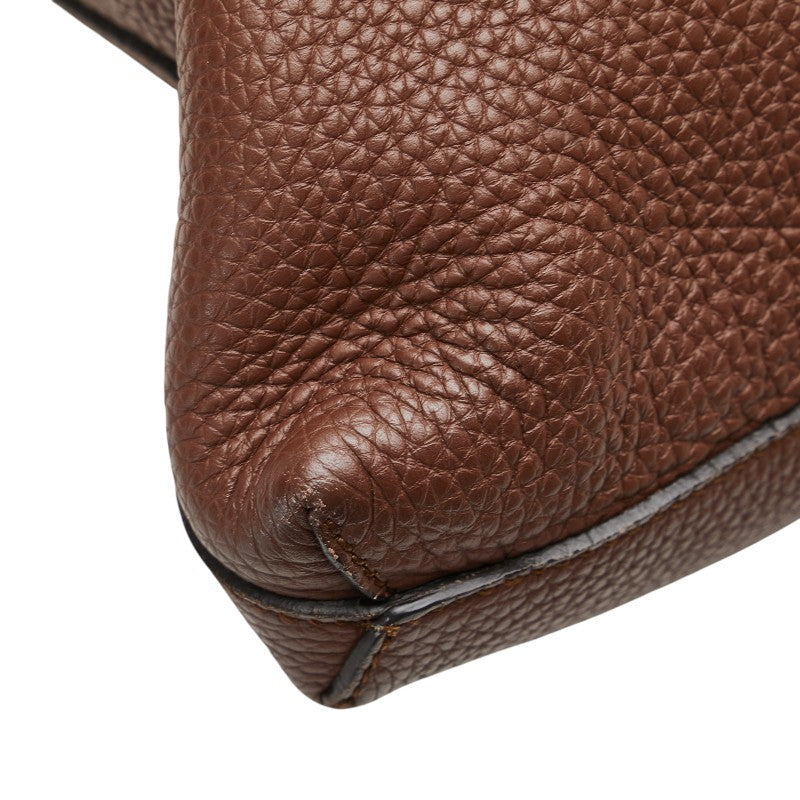 グッチ バンブー トートバッグ ショルダーバッグ 2WAY 358217 ブラウン ブラック レザー レディース GUCCI 【中古】