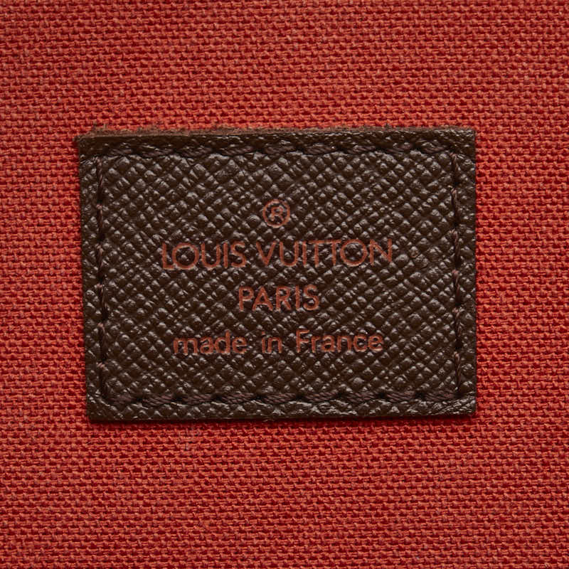 ルイ ヴィトン ダミエ ベレムMM ハンドバッグ N51174 ブラウン PVC レザー レディース LOUIS VUITTON 【中古】