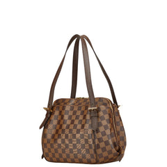 ルイ ヴィトン ダミエ ベレムMM ハンドバッグ N51174 ブラウン PVC レザー レディース LOUIS VUITTON 【中古】