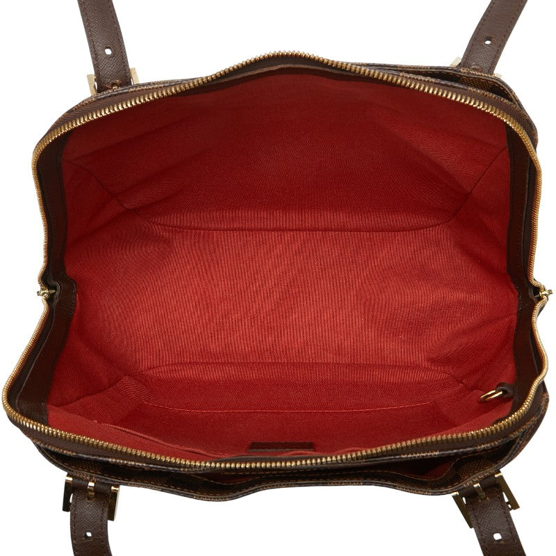 ルイ ヴィトン ダミエ ベレムMM ハンドバッグ N51174 ブラウン PVC レザー レディース LOUIS VUITTON 【中古】