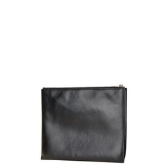 サンローラン SAINT LAURENT ロゴ プリント スタッズ iPad タブレットケース クラッチバッグ ブラック マルチカラー レザー レディース SAINT LAURENT 【中古】