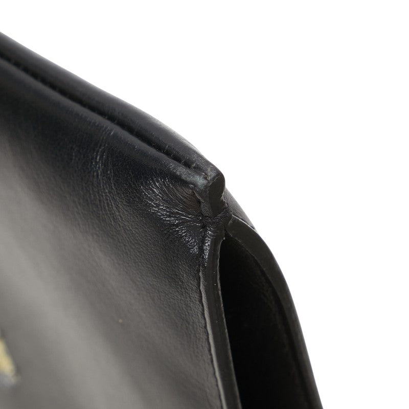 サンローラン SAINT LAURENT ロゴ プリント スタッズ iPad タブレットケース クラッチバッグ ブラック マルチカラー レザー レディース SAINT LAURENT 【中古】