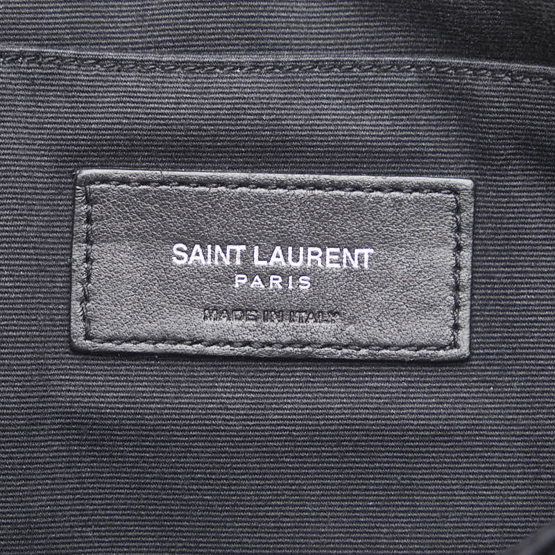 サンローラン SAINT LAURENT ロゴ プリント スタッズ iPad タブレットケース クラッチバッグ ブラック マルチカラー レザー レディース SAINT LAURENT 【中古】