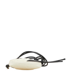 シャネル カンボンライン マトラッセ 斜め掛け ショルダーバッグ A25178 ホワイト ブラック レザー レディース CHANEL 【中古】