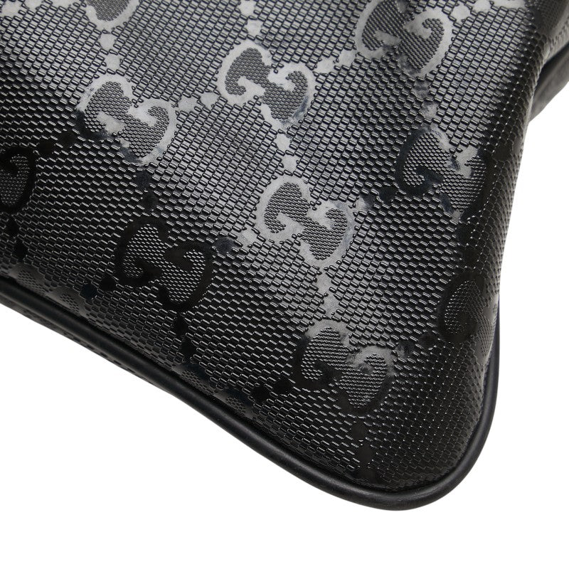 グッチ シェリーライン GGインプリメ 斜め掛け ショルダーバッグ 269379 ブラック PVC レザー レディース GUCCI 【中古】