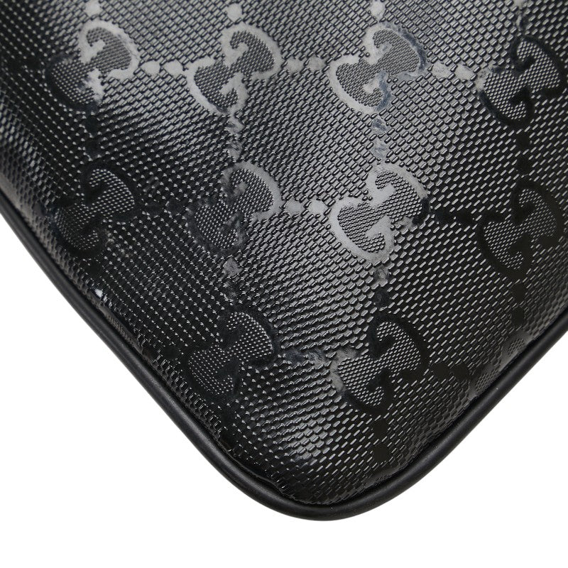 グッチ シェリーライン GGインプリメ 斜め掛け ショルダーバッグ 269379 ブラック PVC レザー レディース GUCCI 【中古】