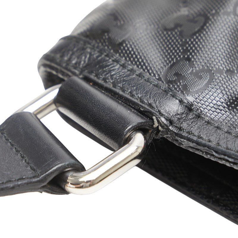 グッチ シェリーライン GGインプリメ 斜め掛け ショルダーバッグ 269379 ブラック PVC レザー レディース GUCCI 【中古】