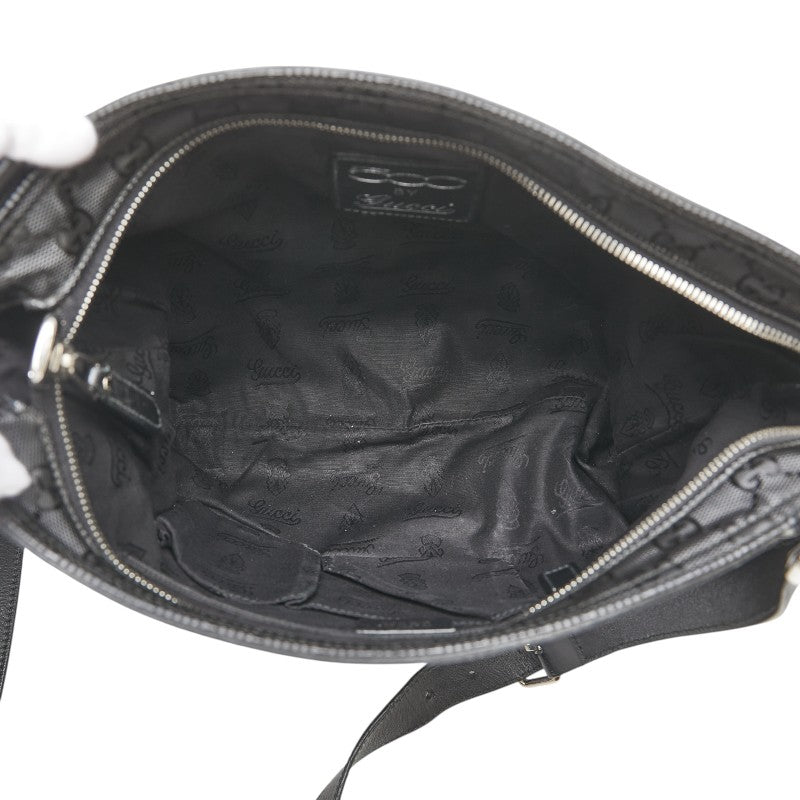 グッチ シェリーライン GGインプリメ 斜め掛け ショルダーバッグ 269379 ブラック PVC レザー レディース GUCCI 【中古】