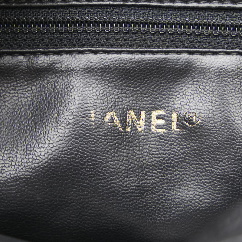 シャネル トリプルココマーク チェーン トートバッグ ブラック キャビアスキン レディース CHANEL 【中古】