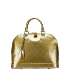 ルイ ヴィトン モノグラム ヴェルニ アルマPM ハンドバッグ M91582 ヴェールオリーヴ パテントレザー レディース LOUIS VUITTON 【中古】