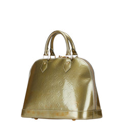 ルイ ヴィトン モノグラム ヴェルニ アルマPM ハンドバッグ M91582 ヴェールオリーヴ パテントレザー レディース LOUIS VUITTON 【中古】
