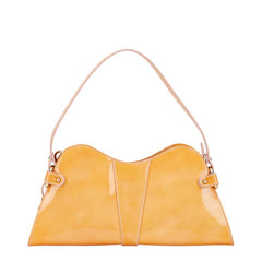 フェンディ 肩掛け ショルダーバッグ ハンドバッグ オレンジ パテントレザー レディース FENDI 【中古】